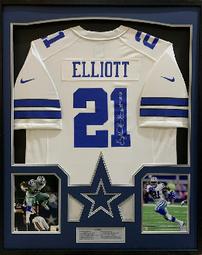 Framed Signed Ezekiel Elliott Jersey 202//255